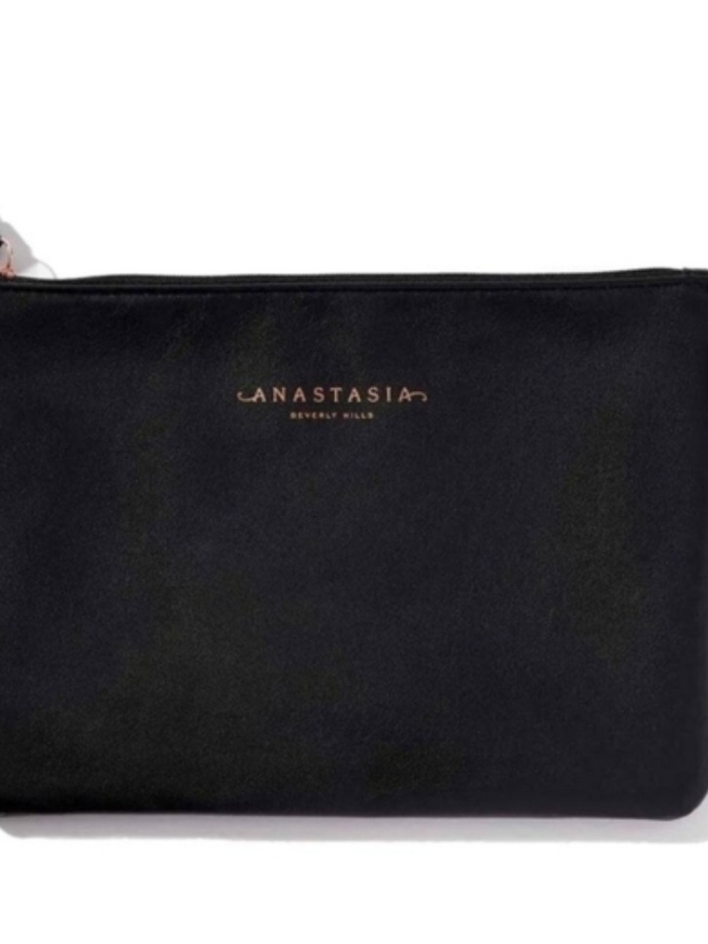 Anastasia Beverly Hills Black Cosmetic Pouch with Gold Logo